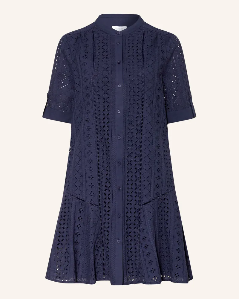 HOBBS London Kleid Jasmine Aus Lochspitze blau Dunkelblau