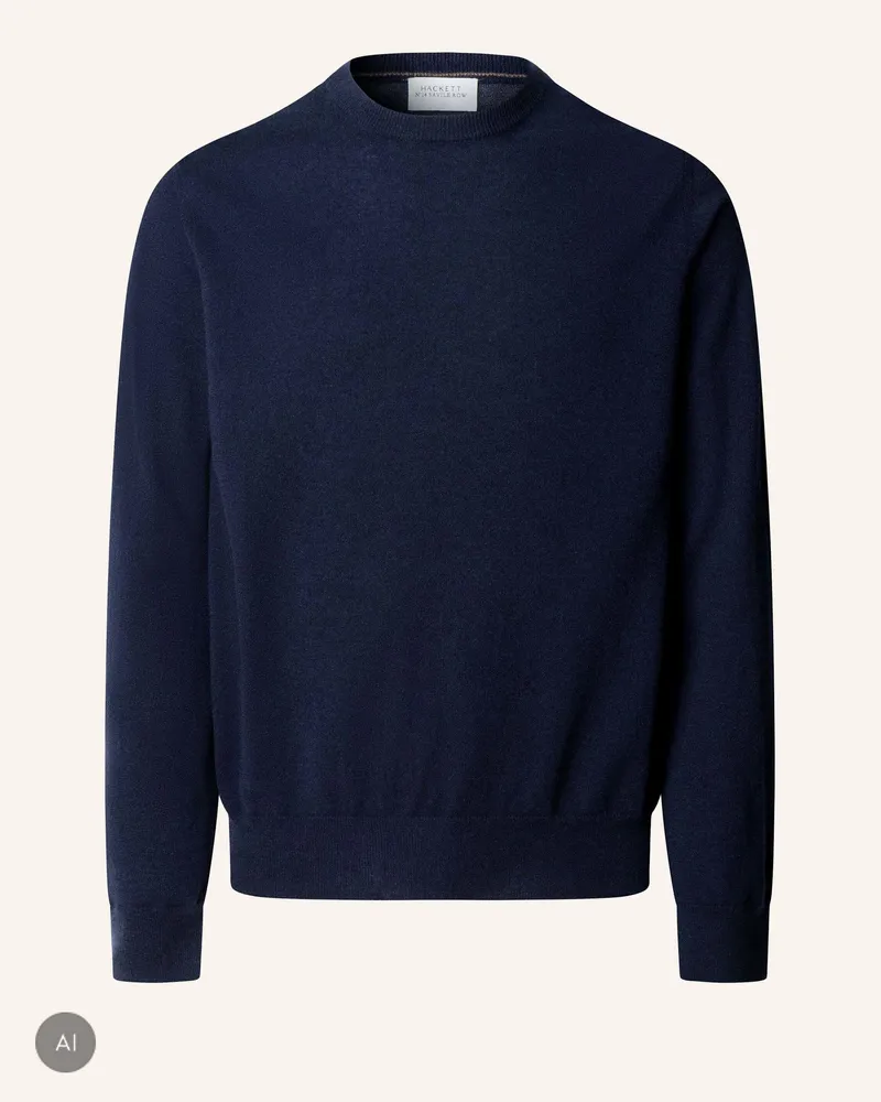 Hackett Pullover Sr Cashmere Crew blau Dunkelblau