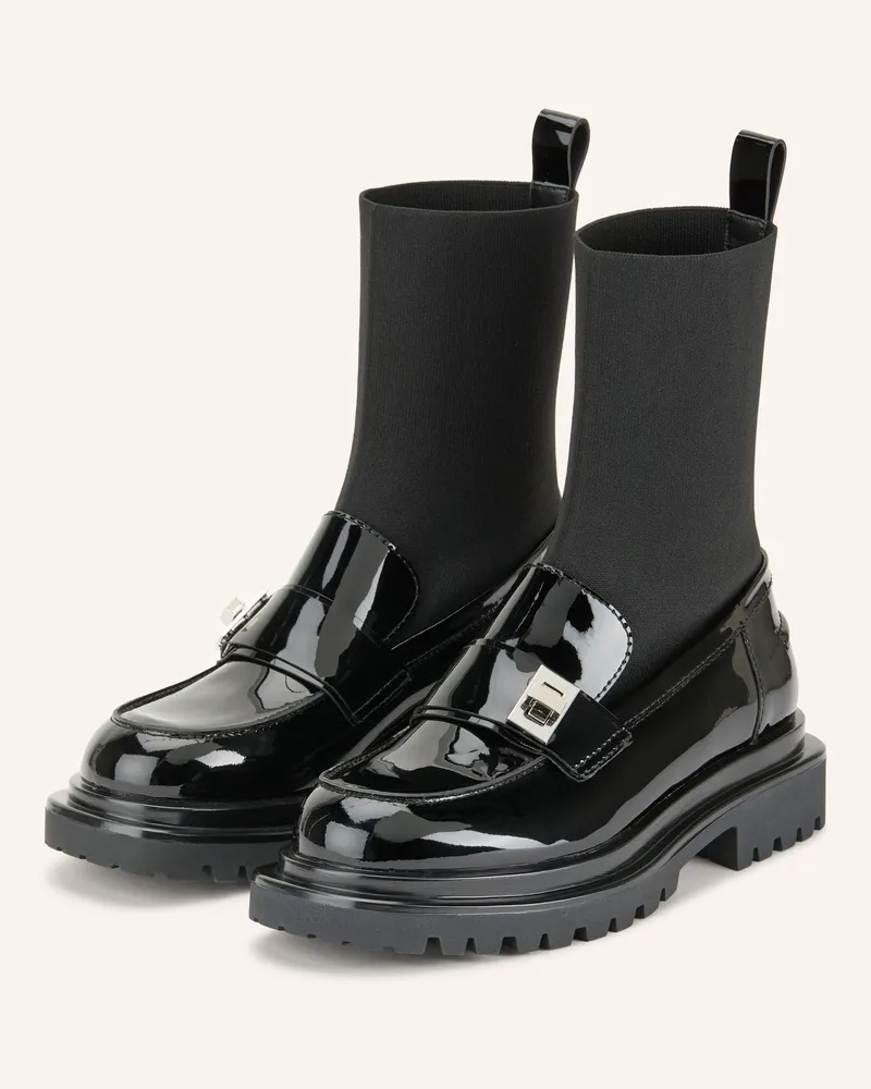Marc Cain Lack-Boots schwarz Schwarz