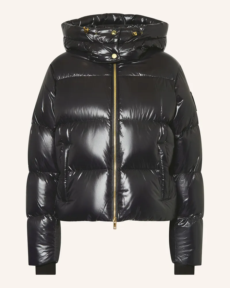 Moose Knuckles Daunenjacke MOONSTONE mit abnehmbarer Kapuze Schwarz