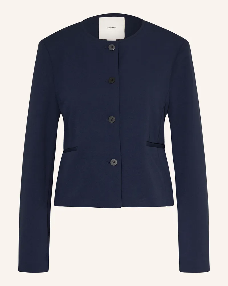 Calvin Klein Kastenjacke blau Dunkelblau