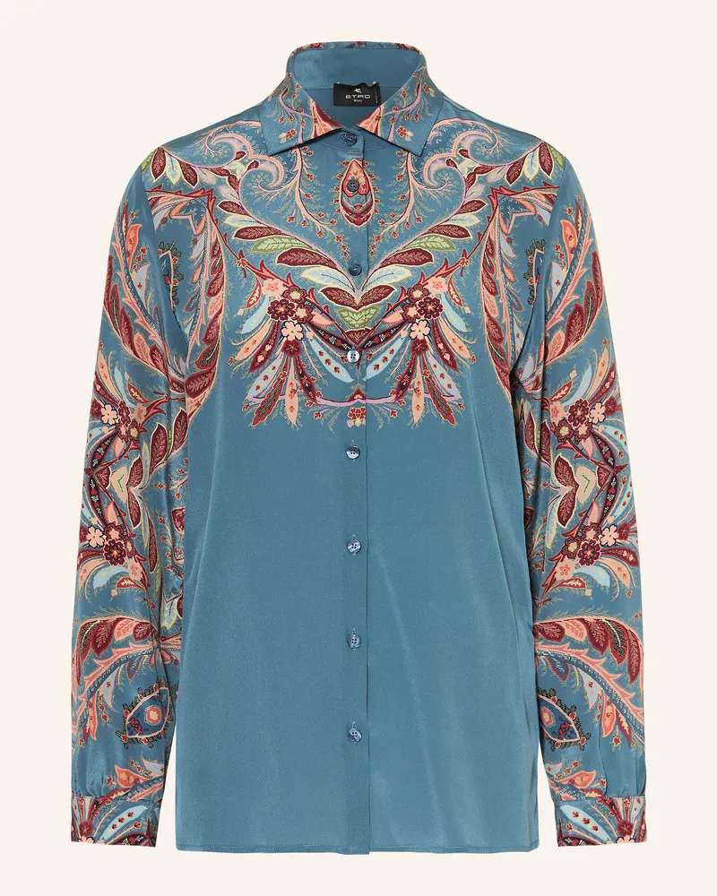 Etro Hemdbluse Aus Seide blau Blau