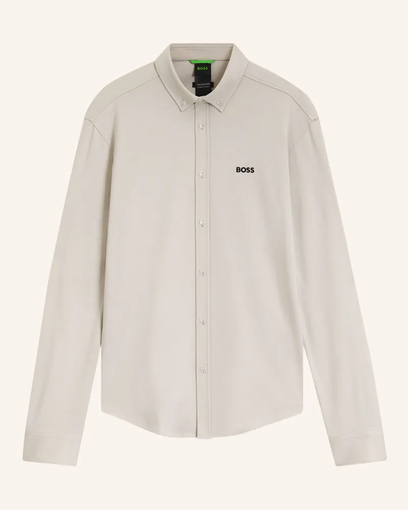 HUGO BOSS Hemd St_Motion L Regular Fit beige Beige
