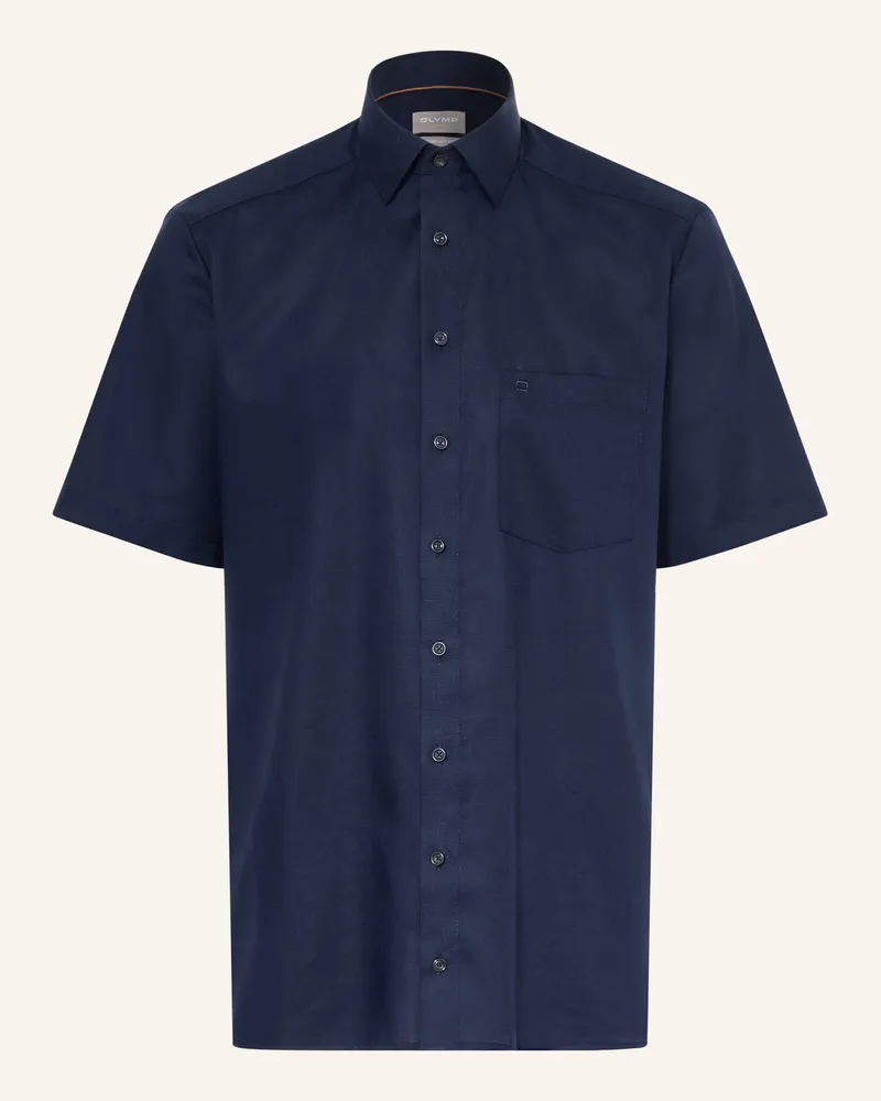 Olymp Kurzarm-Hemd Luxor Comfort Fit blau Dunkelblau