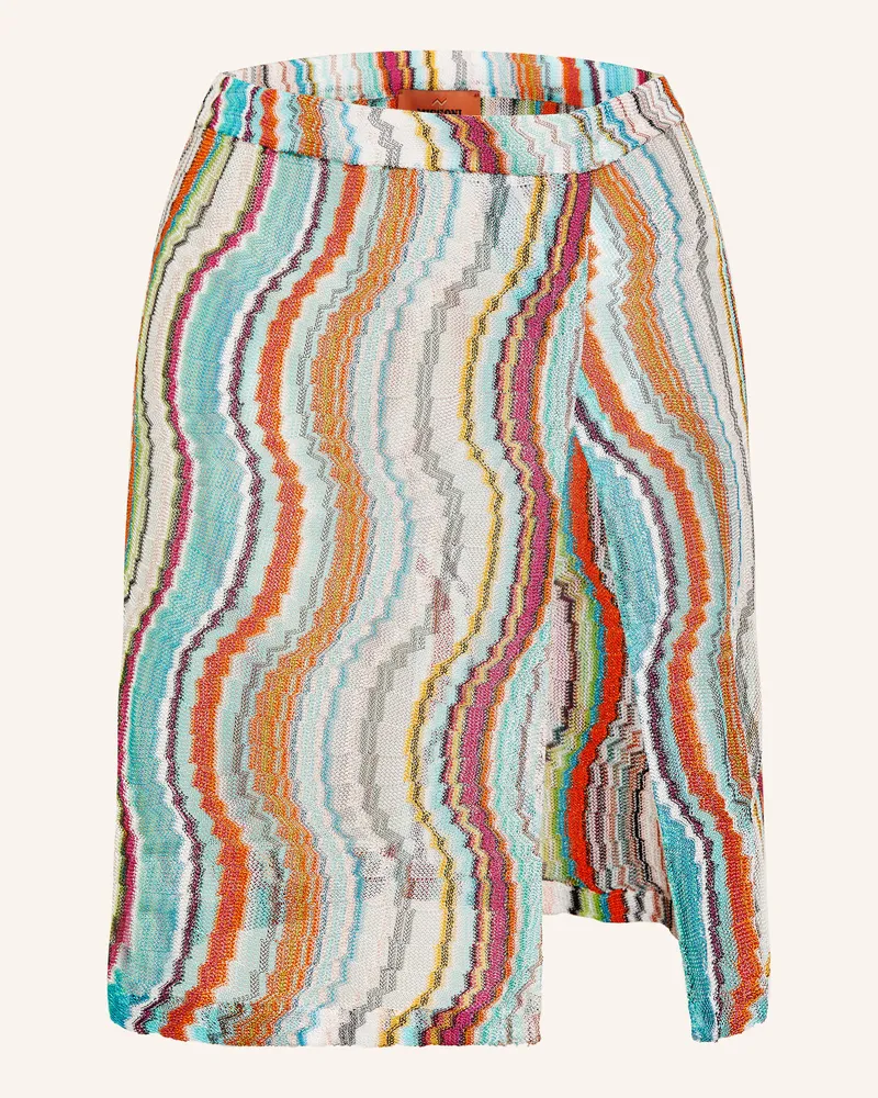 Missoni Strickrock Mit Glitzergarn braun Türkis