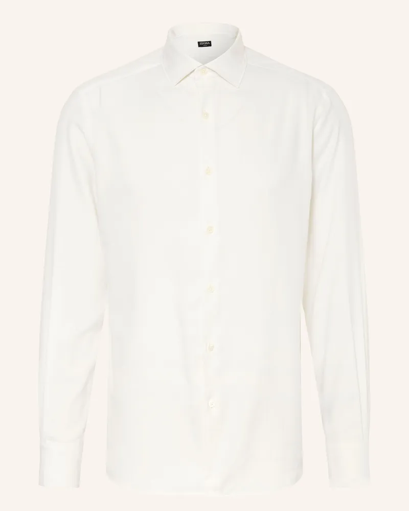 Ermenegildo Zegna Hemd Regular Fit weiss Ecru