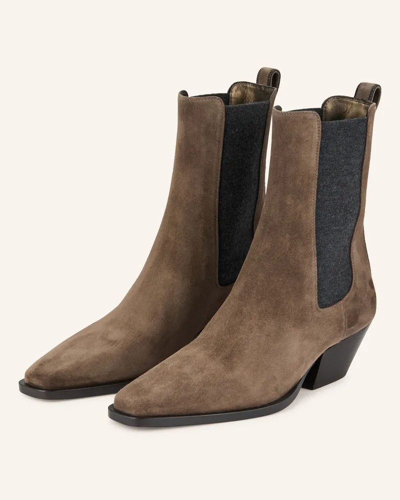 Brunello Cucinelli Chelsea-Boots Dunkelbraun