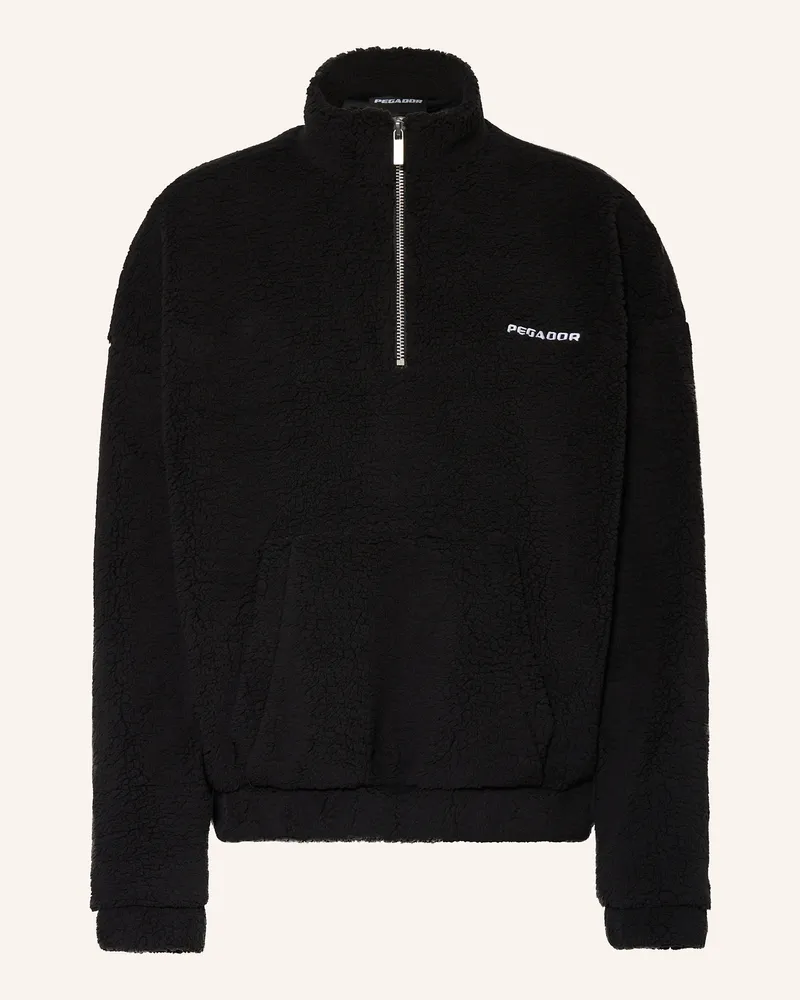 PEGADOR Schlupfjacke Puka Aus Teddyfell schwarz Schwarz