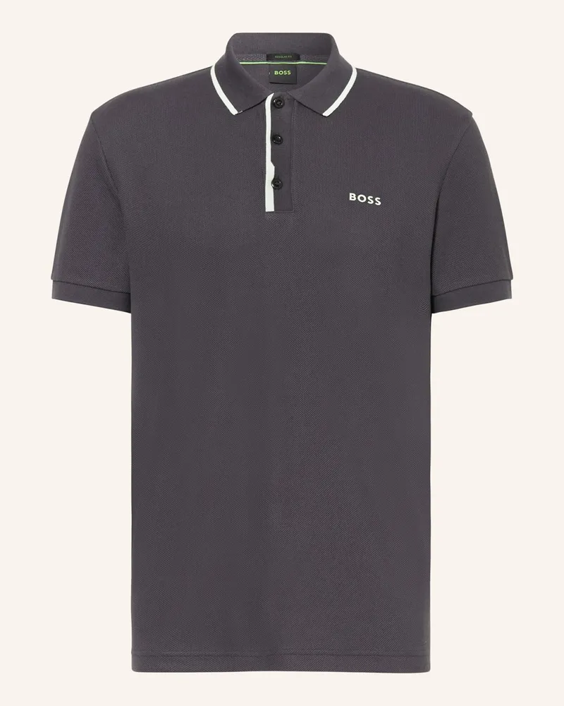 HUGO BOSS Piqué-Poloshirt PADDY Regular Fit Grau