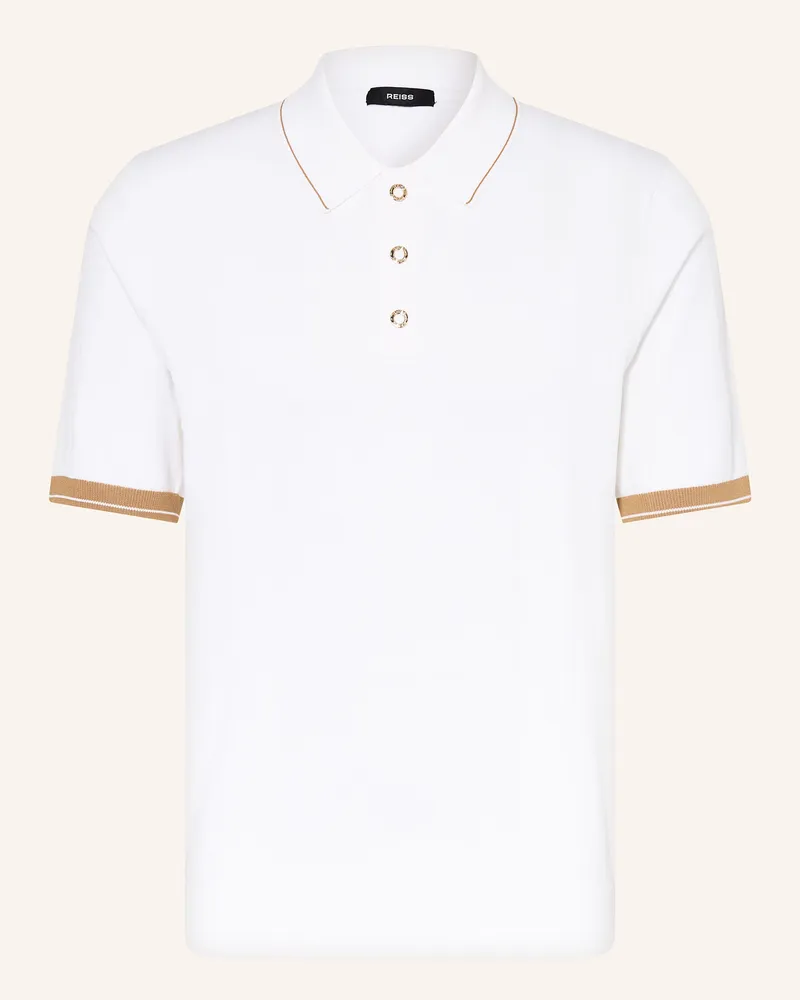 Reiss Strick-Poloshirts PORTMAN Weiss