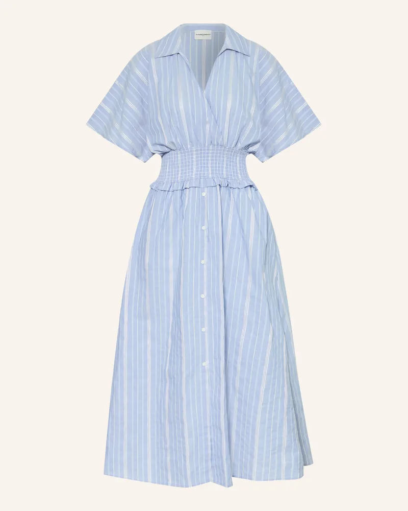 Claudie Pierlot Kleid mit Rüschen Hellblau