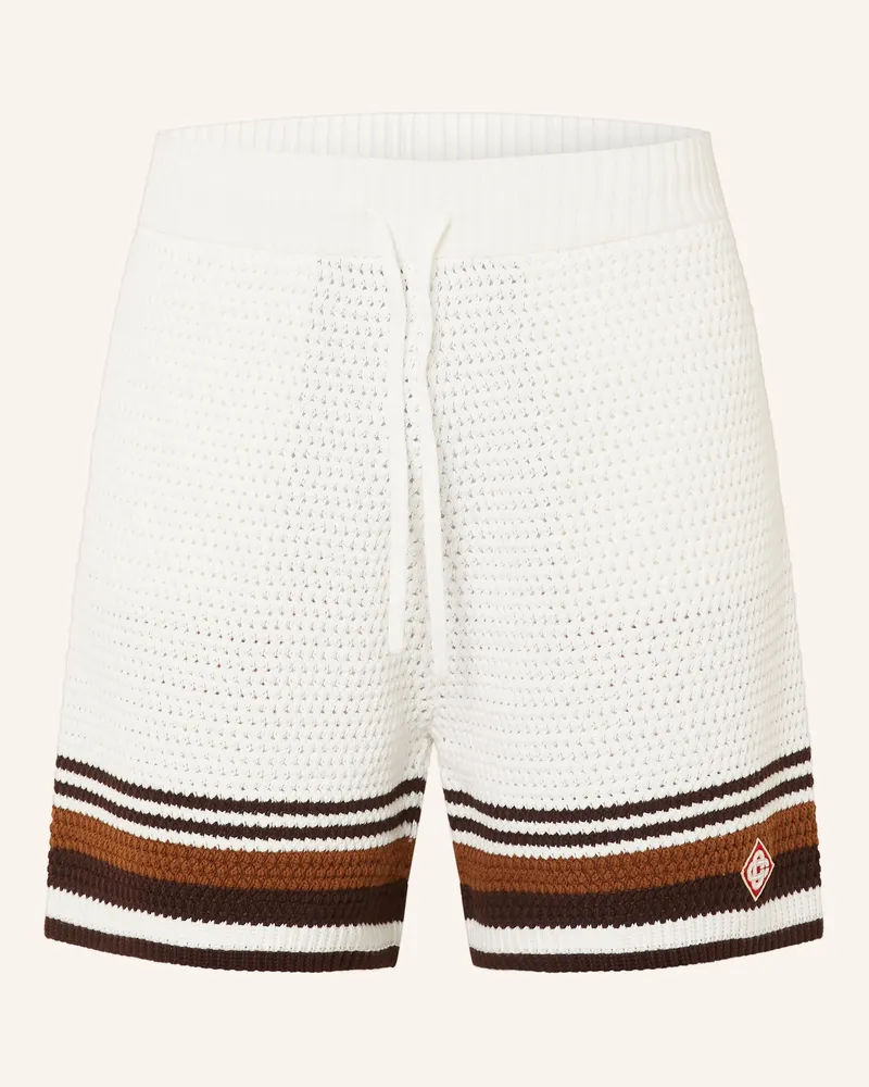 Casablanca Paris Strickshorts weiss Creme