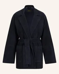 HUGO BOSS Lederjacke SAMPAZO Blau