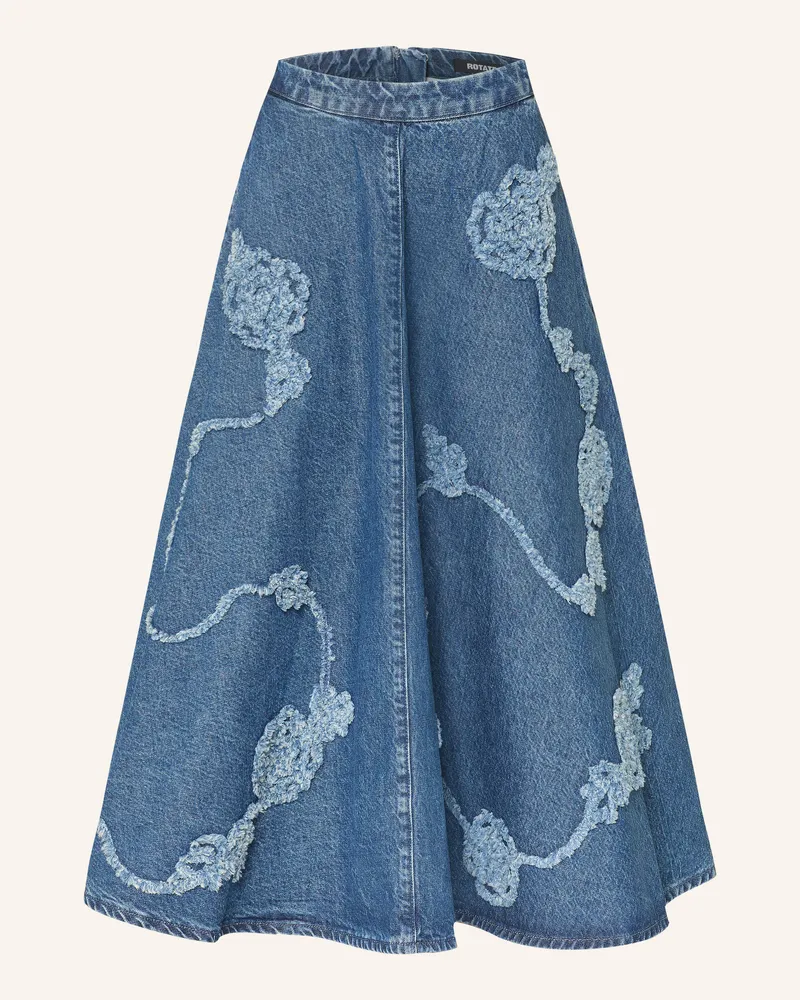 ROTATE Birger Christensen Jeansrock Blau