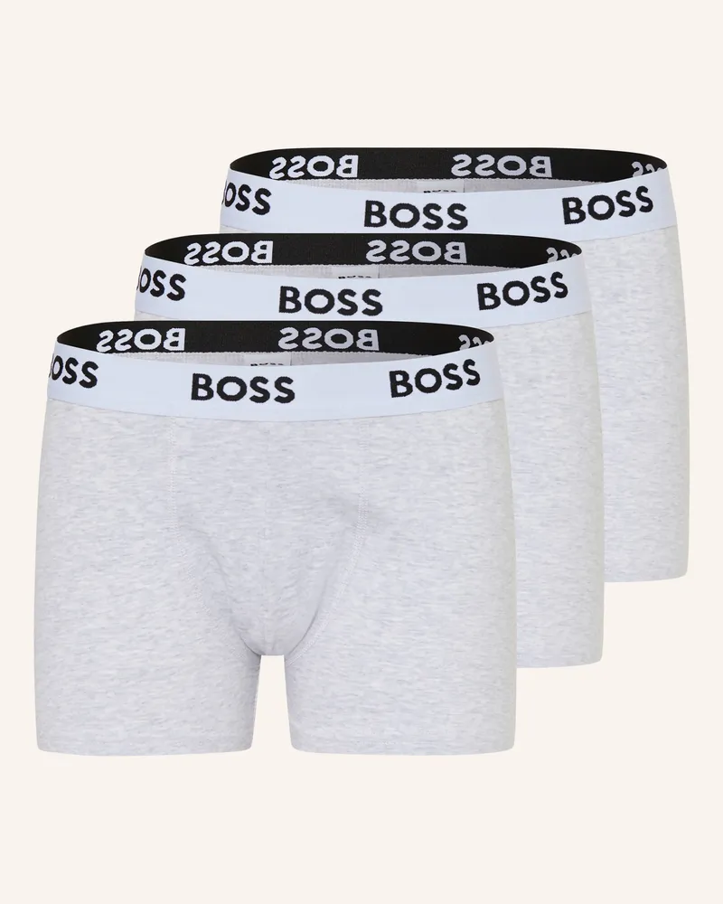 HUGO BOSS 3er-Pack Boxershorts grau Hellgrau