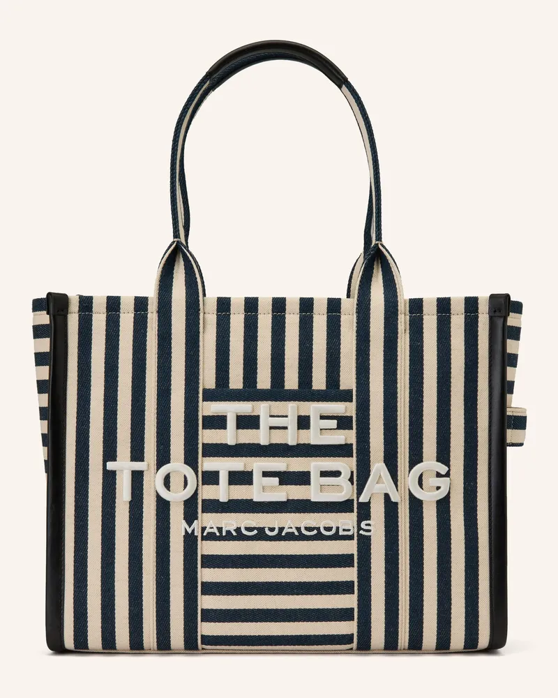 Marc Jacobs Shopper THE LARGE TOTE STRIPED CANVAS Dunkelblau