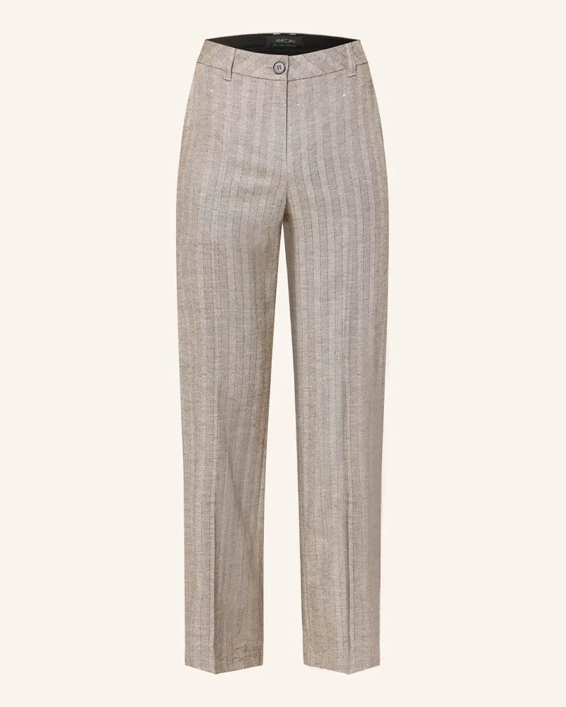 Marc Cain Hose Fendou Mit Pailletten grau 836