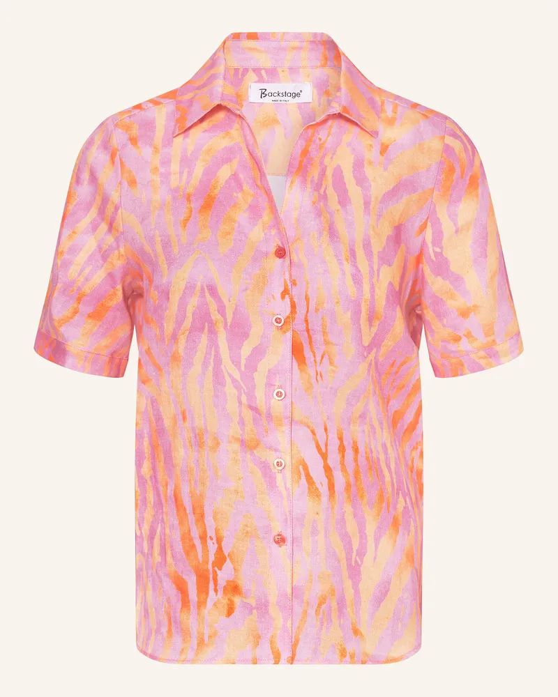 Backstage Blusenshirt Azra Aus Leinen pink Orange