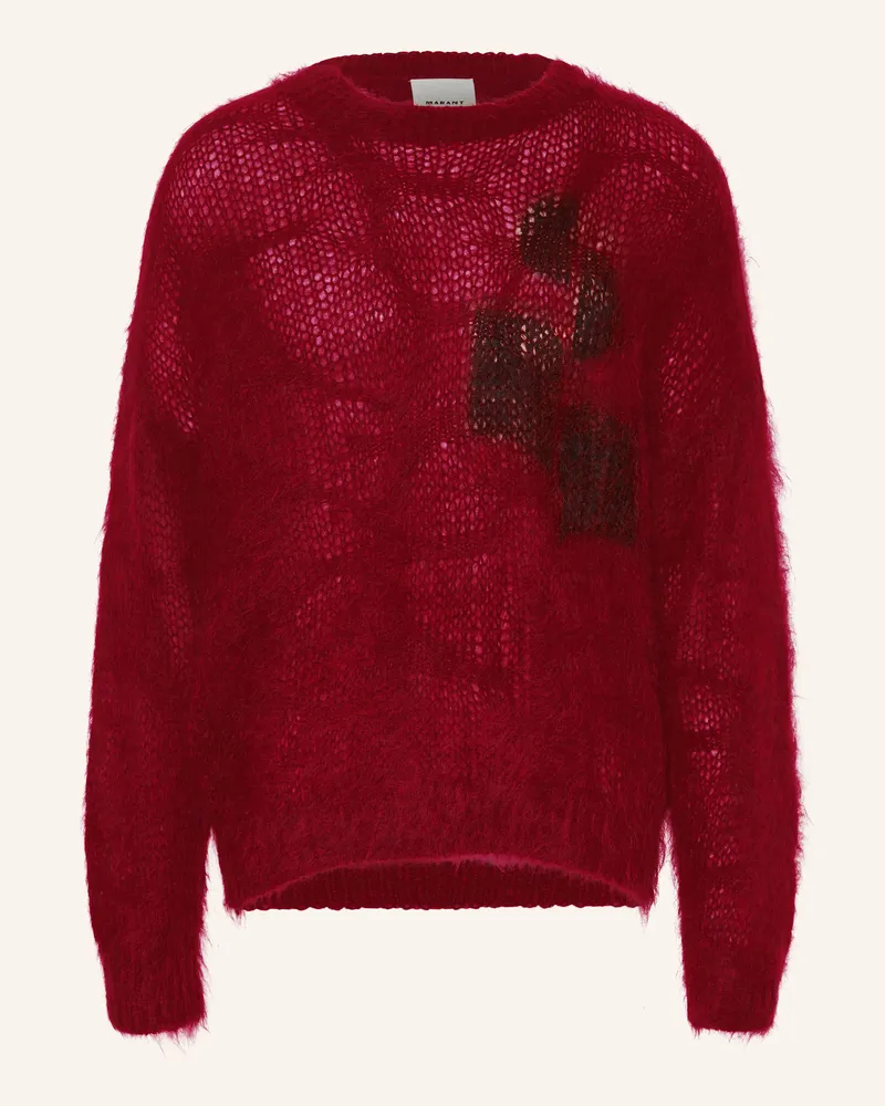 Isabel Marant Pullover MIRELLO mit Mohair Dunkelrot