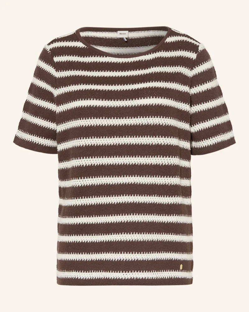 Brax Strickshirt Cira beige Dunkelbraun