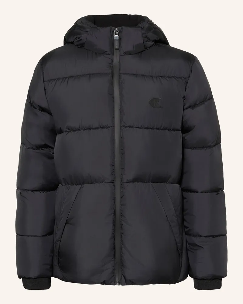 Calvin Klein Steppjacke Mit Abnehmbarer Kapuze schwarz Schwarz
