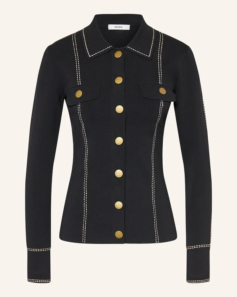 Reiss Strickjacke Schwarz