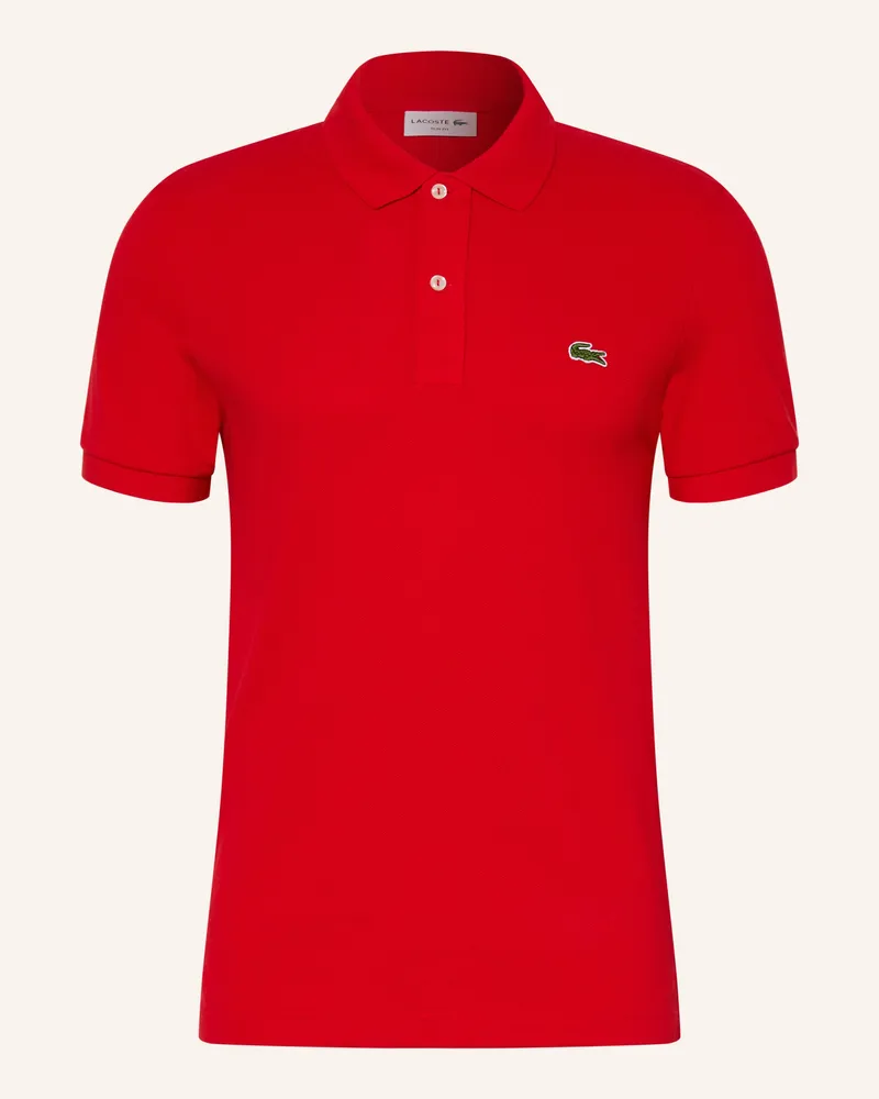 Lacoste Piqué-Poloshirt Slim Fit Rot