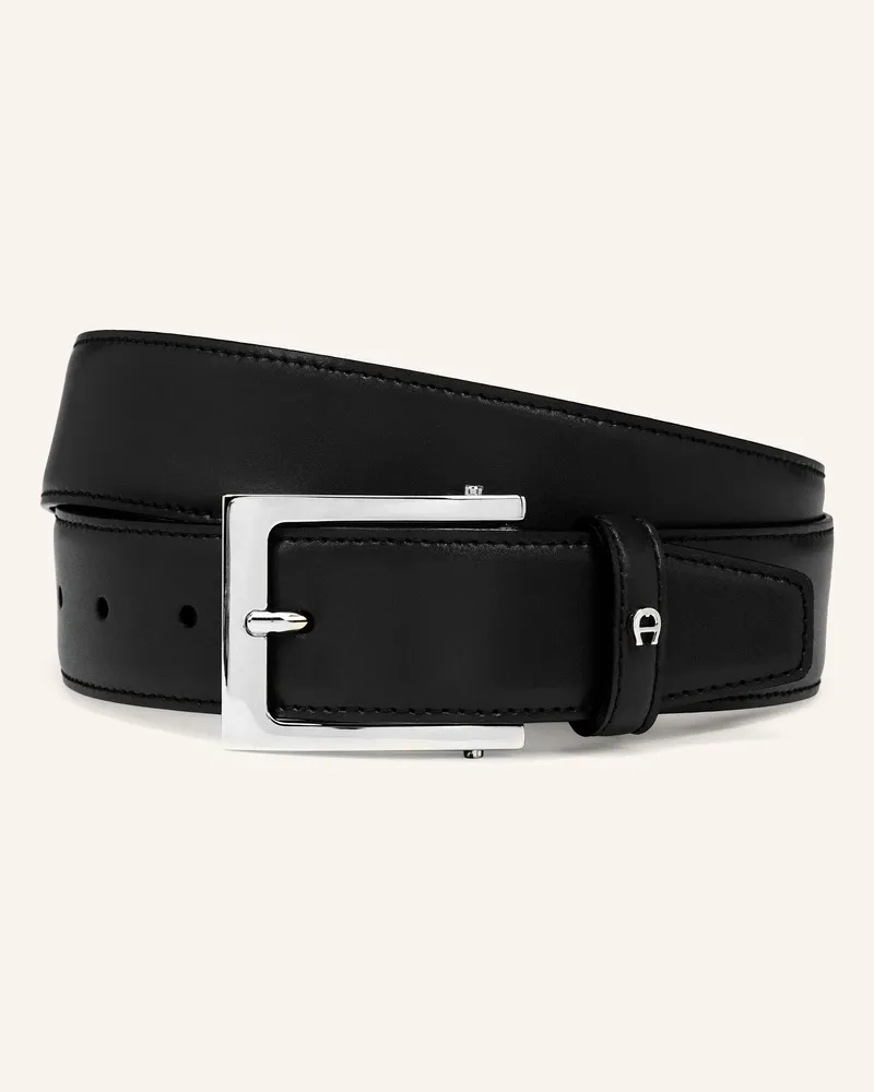 Aigner Ledergürtel Business schwarz Schwarz