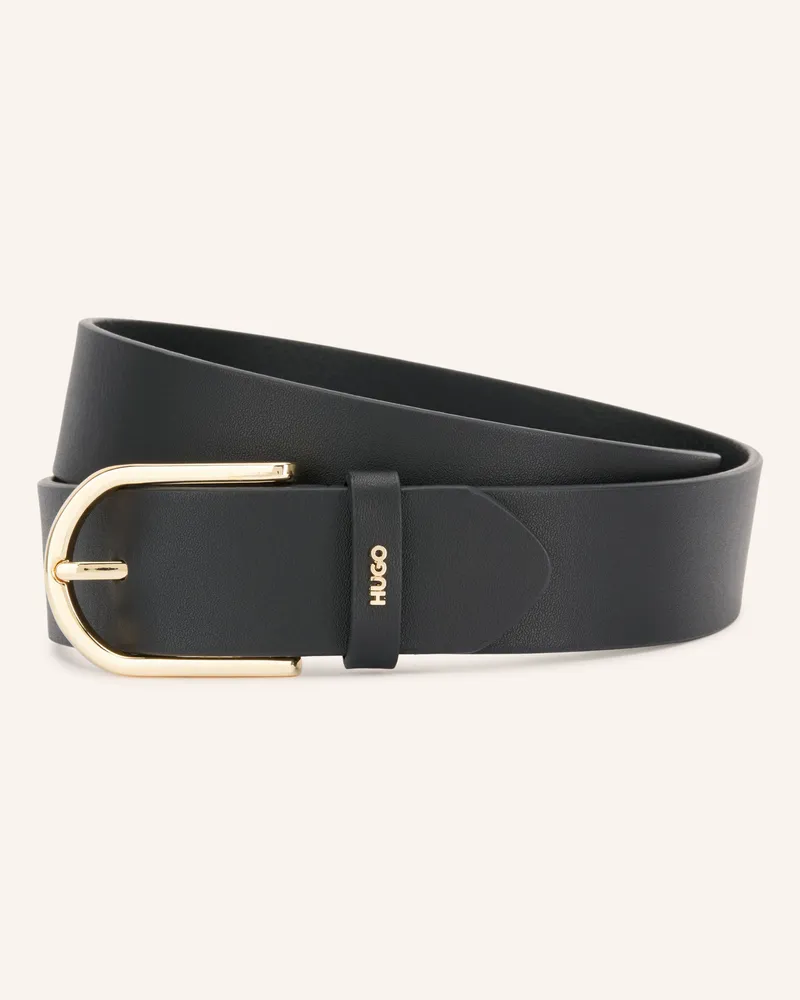 HUGO BOSS Ledergürtel Zoey schwarz Schwarz