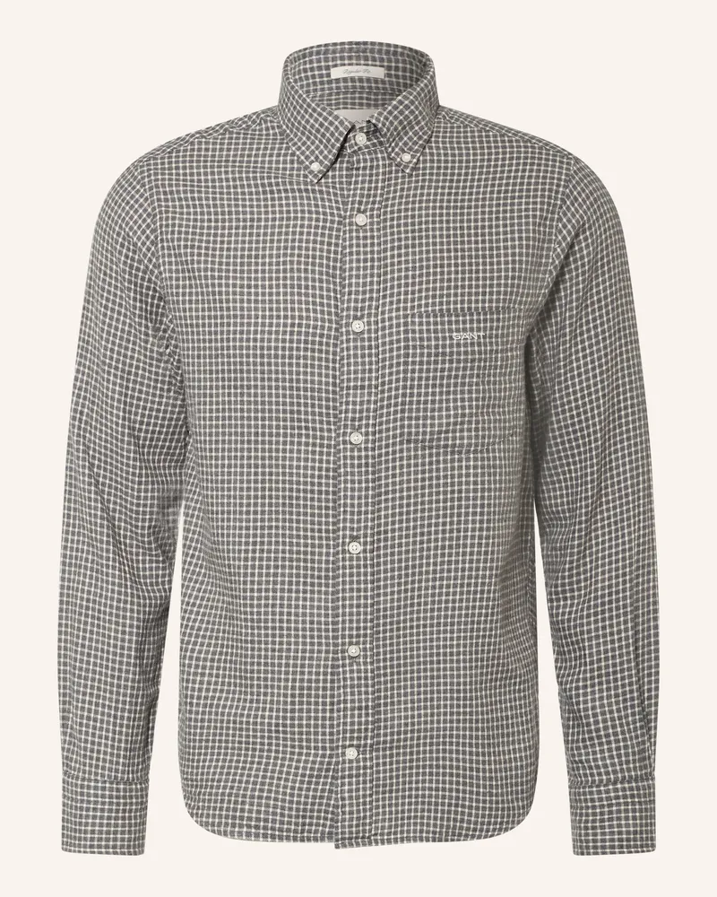 Gant Flanellhemd Regular Fit braun Taupe
