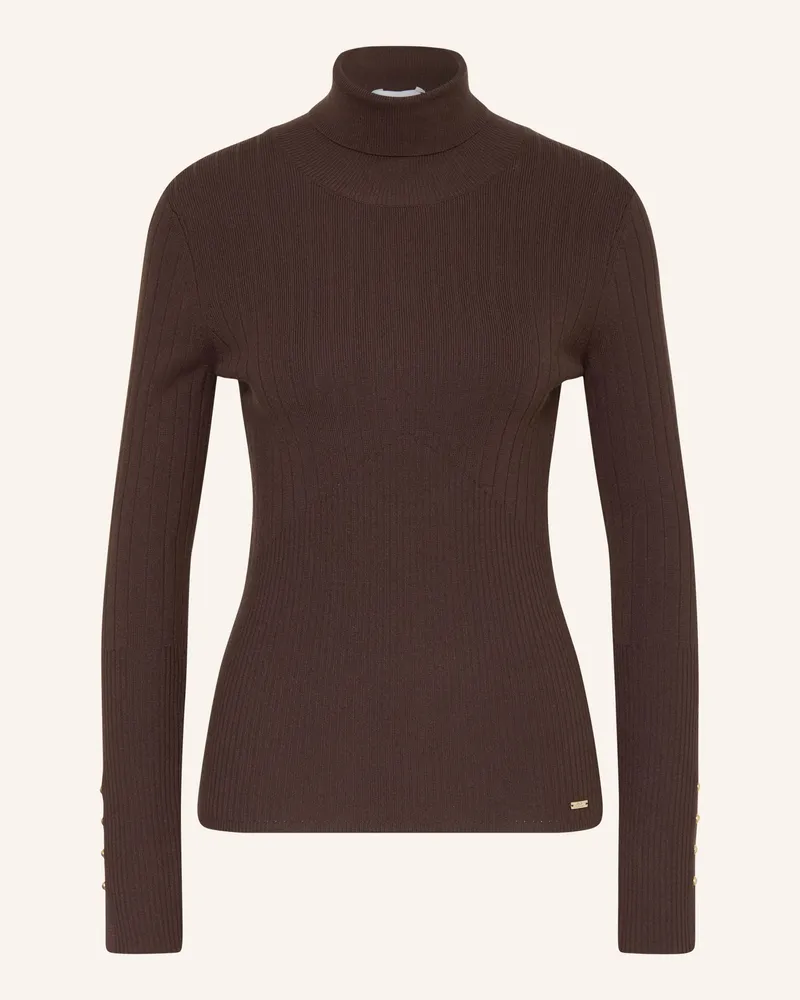 cinque Rollkragenpullover Cinannu gruen Dunkelbraun