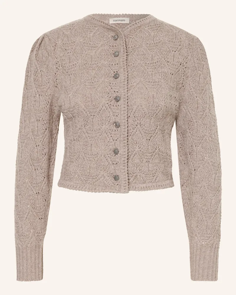 CocoVero Strickjacke Merle beige Taupe