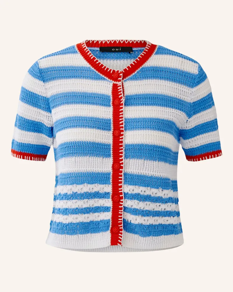 Oui  Strickjacke blau Hellblau