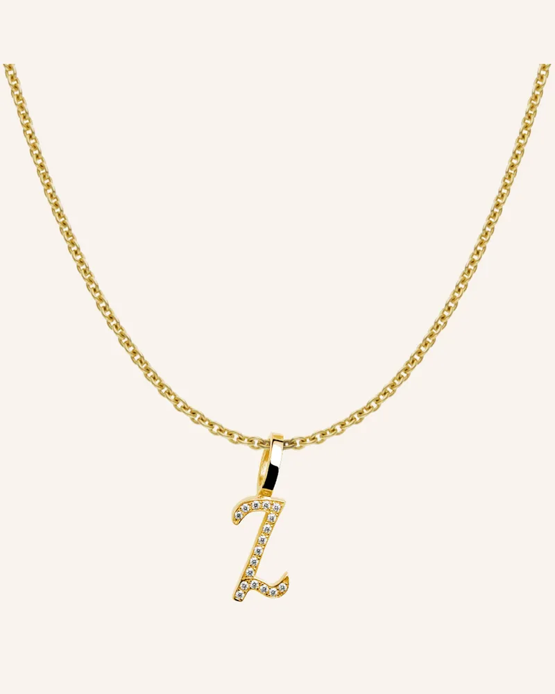 CADA Kette Tiny Diamond Letter Z gold Gold