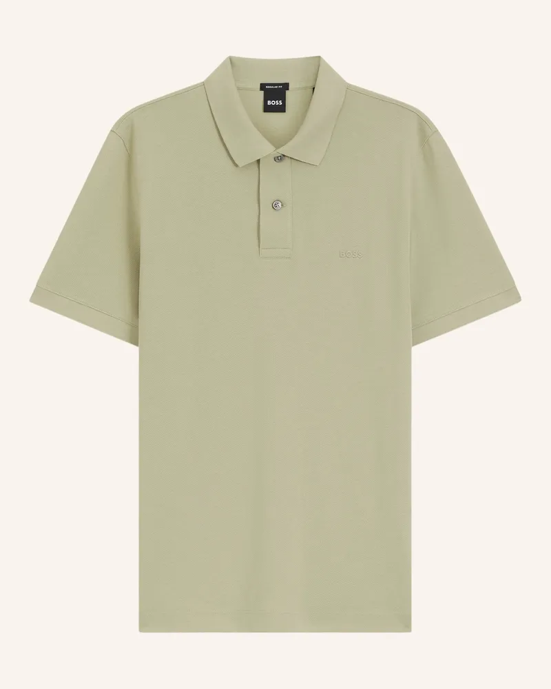 HUGO BOSS Piqué-Poloshirt Pallas Regular Fit gruen Khaki
