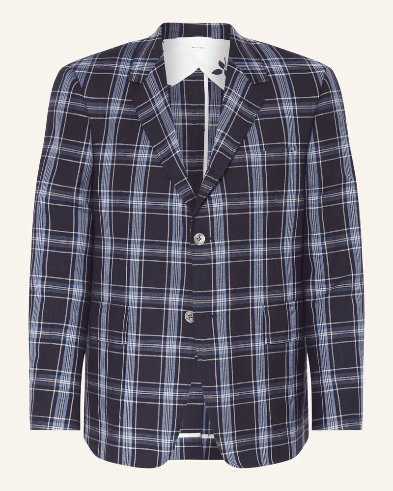 Thom Browne Sakko Regular Fit mit Leinen Dunkelblau