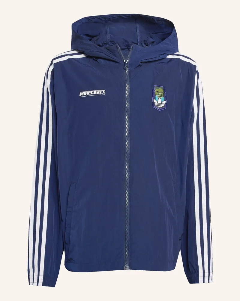 adidas ADIDAS ORIGINALS X MINECRAFT KIDS WINDBREAKER Blau