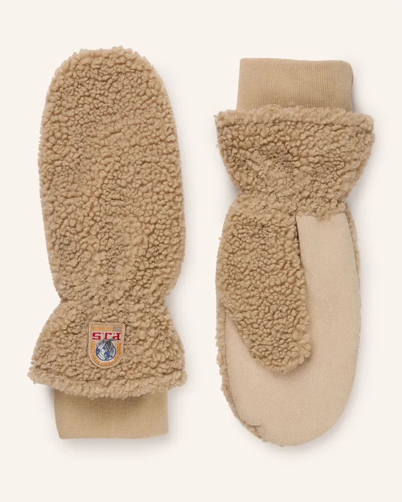 Parajumpers Fäustlinge Ilova Aus Teddyfell beige Beige