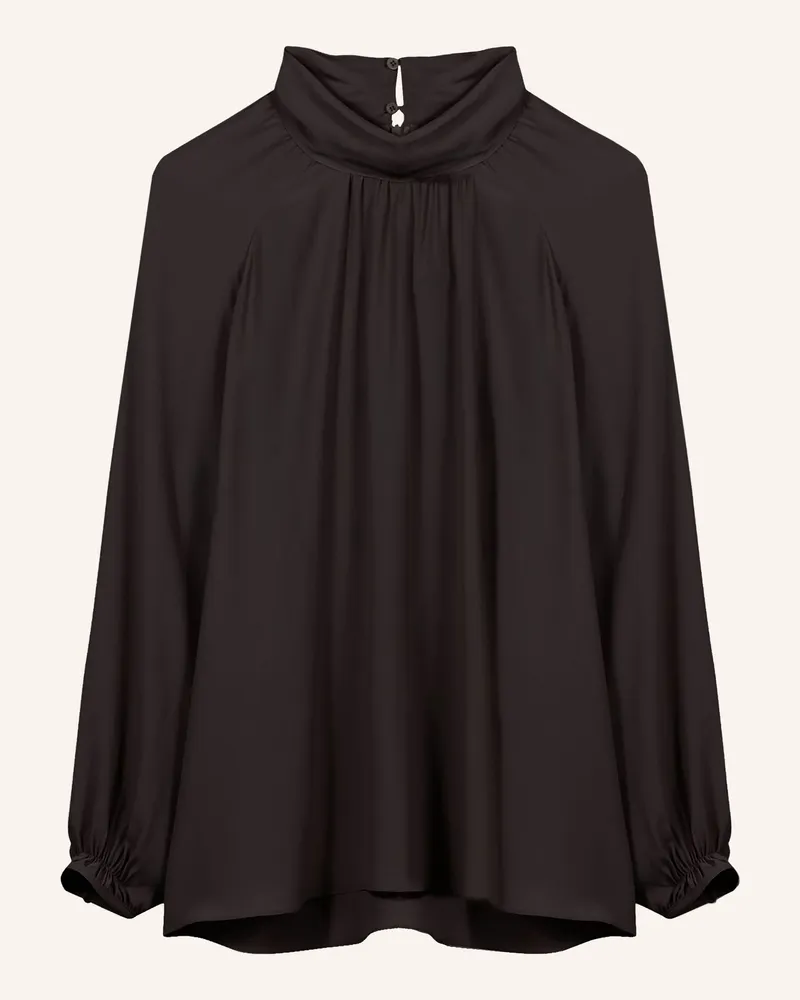 Luisa Cerano Blusenshirt Mit Seide braun Dunkelbraun