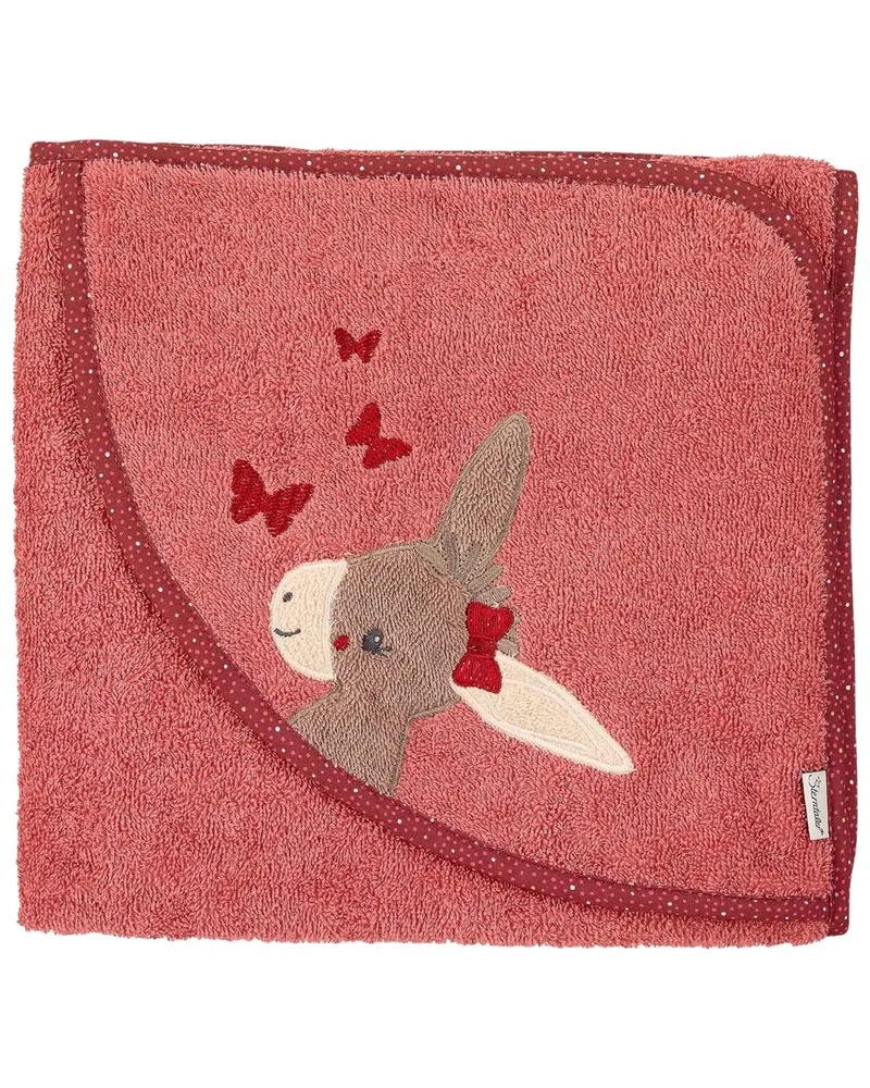 Sterntaler Kapuzenbadetuch 100 x 100 cm Emmily Hellrot