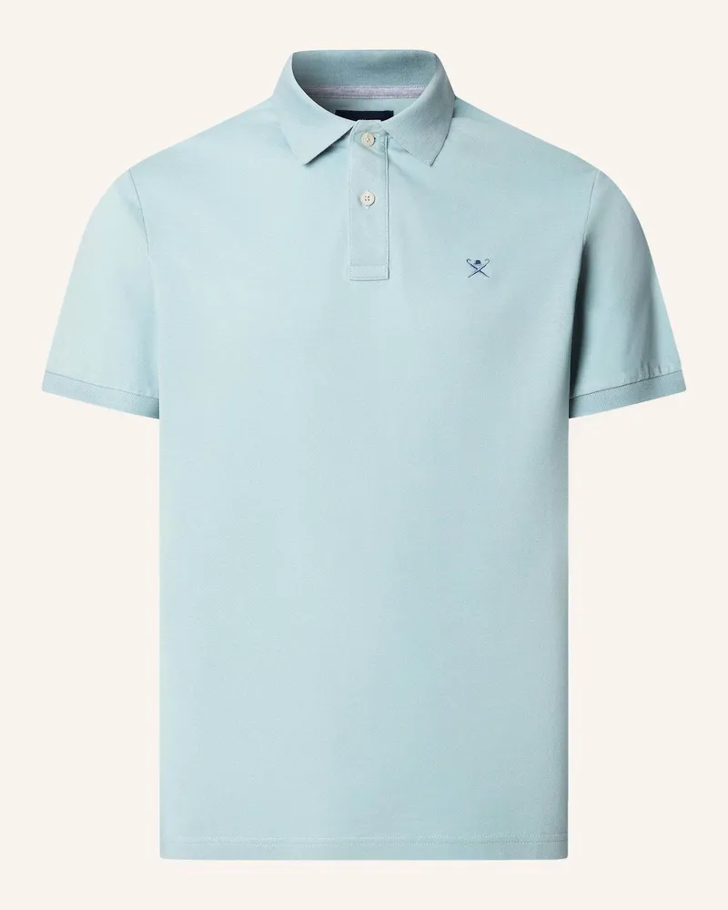 Hackett Piqué-Poloshirt Slim Fit Blau