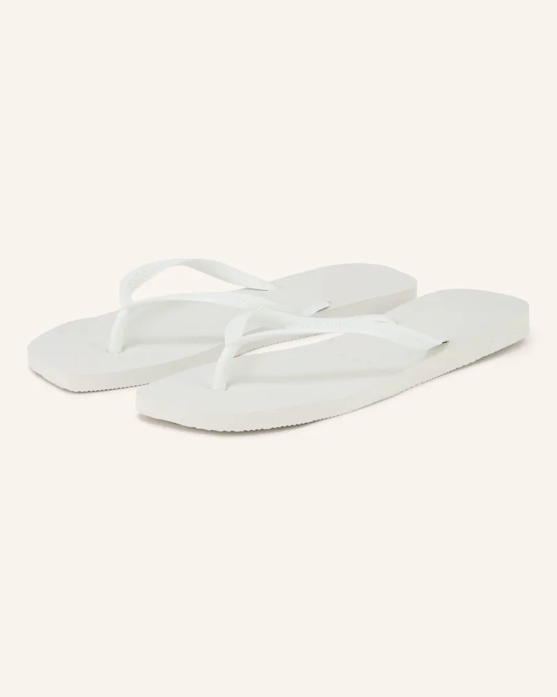 Havaianas Zehentrenner Slim Square weiss Weiss