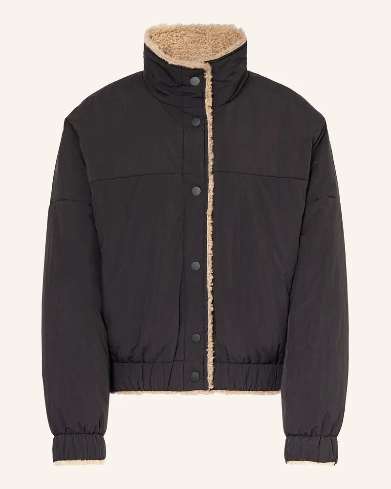 Lanius Teddyfell-Jacke Zum Wenden schwarz Schwarz