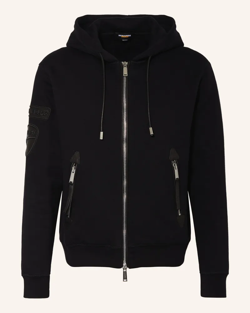 Dsquared2 Sweatjacke Ducati schwarz Schwarz