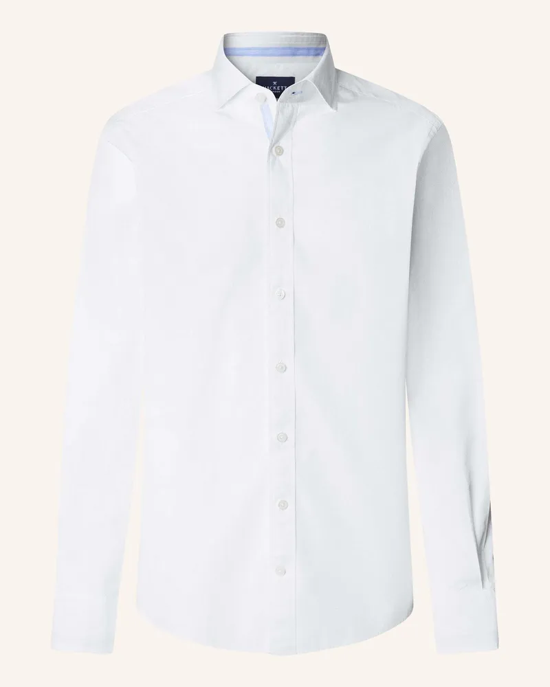 Hackett Freizeithemd TEXTURE ENG STRIPE Weiss