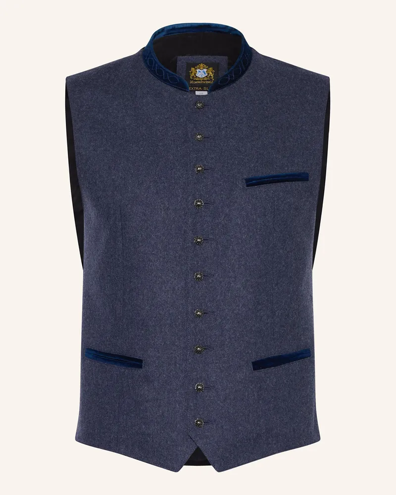 Hammerschmid Trachtenweste MANUEL Extra Slim Fit Blau