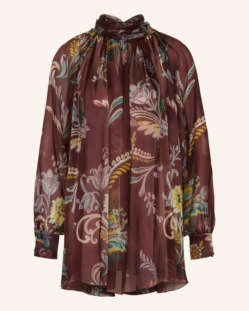 Etro Blusenshirt aus Seide Dunkelrot