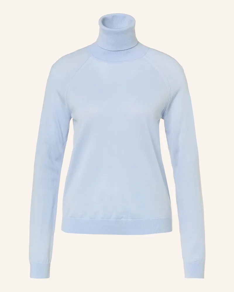 HUGO BOSS Rollkragenpullover Frizani blau Hellblau