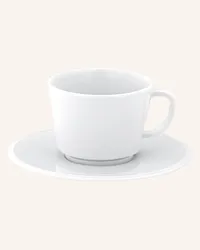 MEISSEN PORZELLAN-MANUFAKTUR Kaffeetasse VITRUV PUR mit Untertasse Weiss