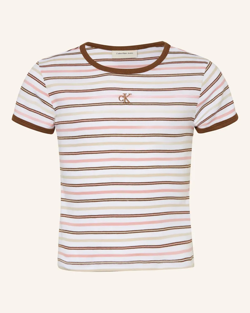 Calvin Klein T-Shirt YARNDYE Creme